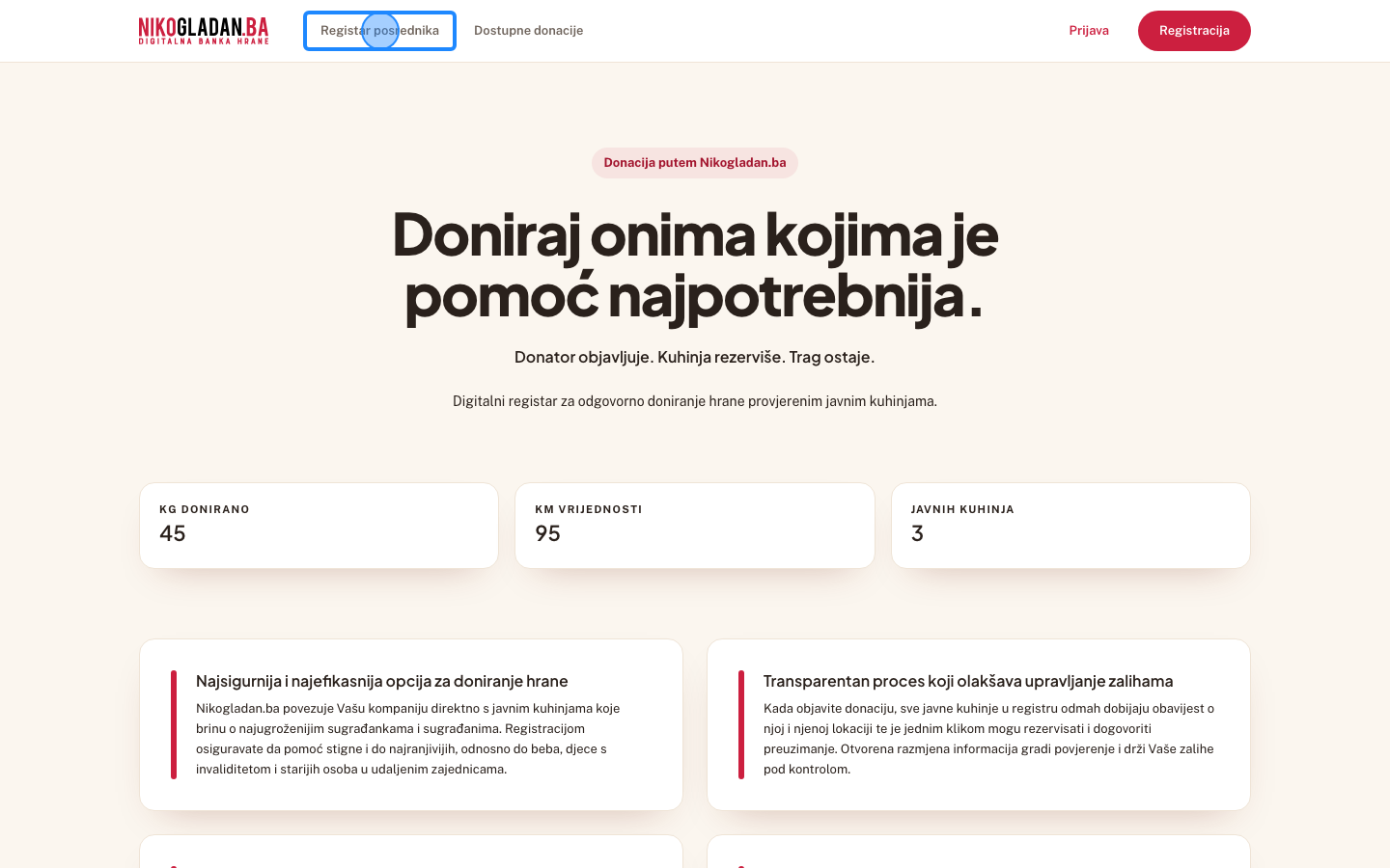 Korak 5: Kliknite link „Registar posrednika" u zaglavlju.