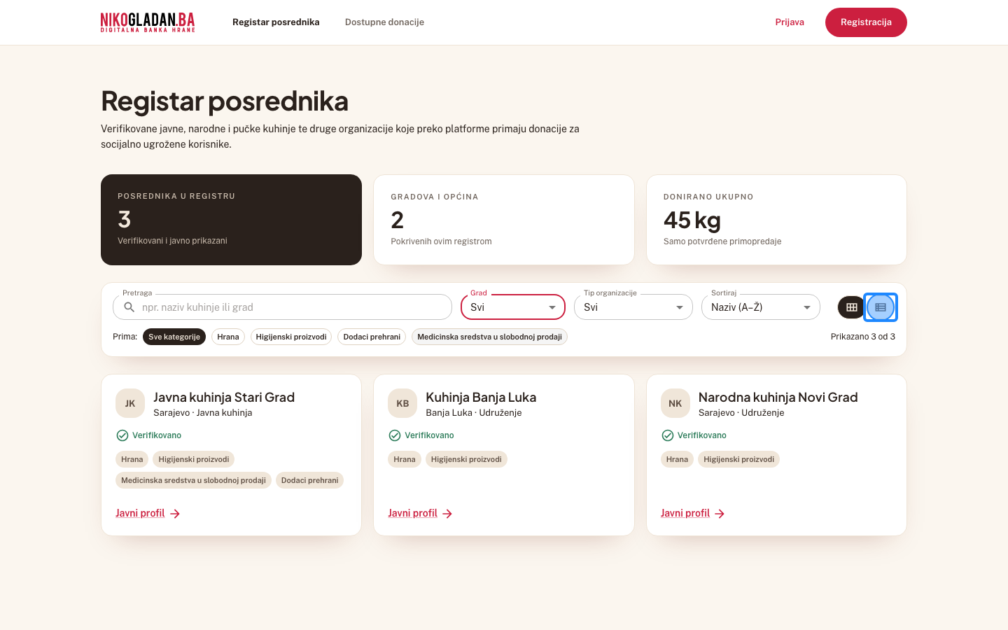 Korak 20: Kliknite prekidač „Prikaz tabelom" da listu vidite kao tabelu.