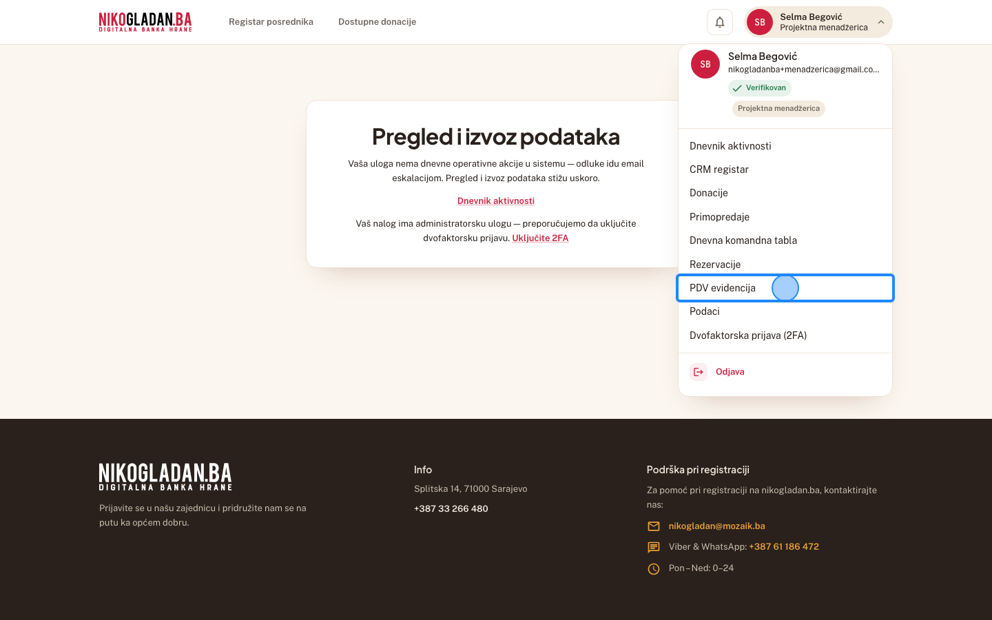Korak 23: U meniju kliknite „PDV evidencija".