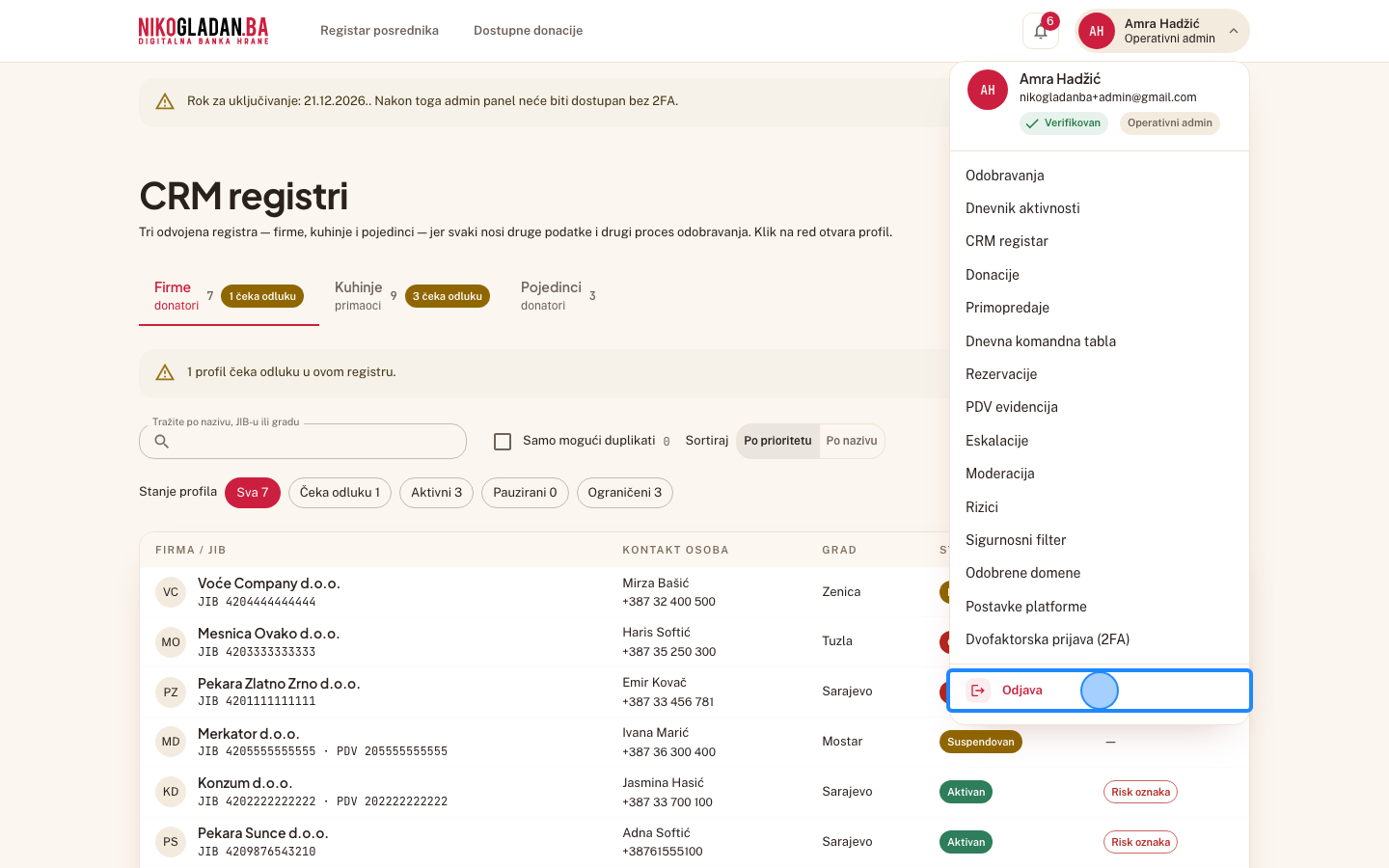 Korak 118: Kliknite „Odjava" na dnu korisničkog menija.