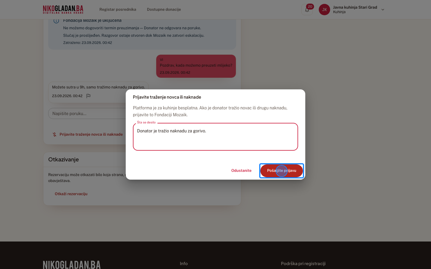 Korak 55: Kliknite „Pošaljite prijavu".