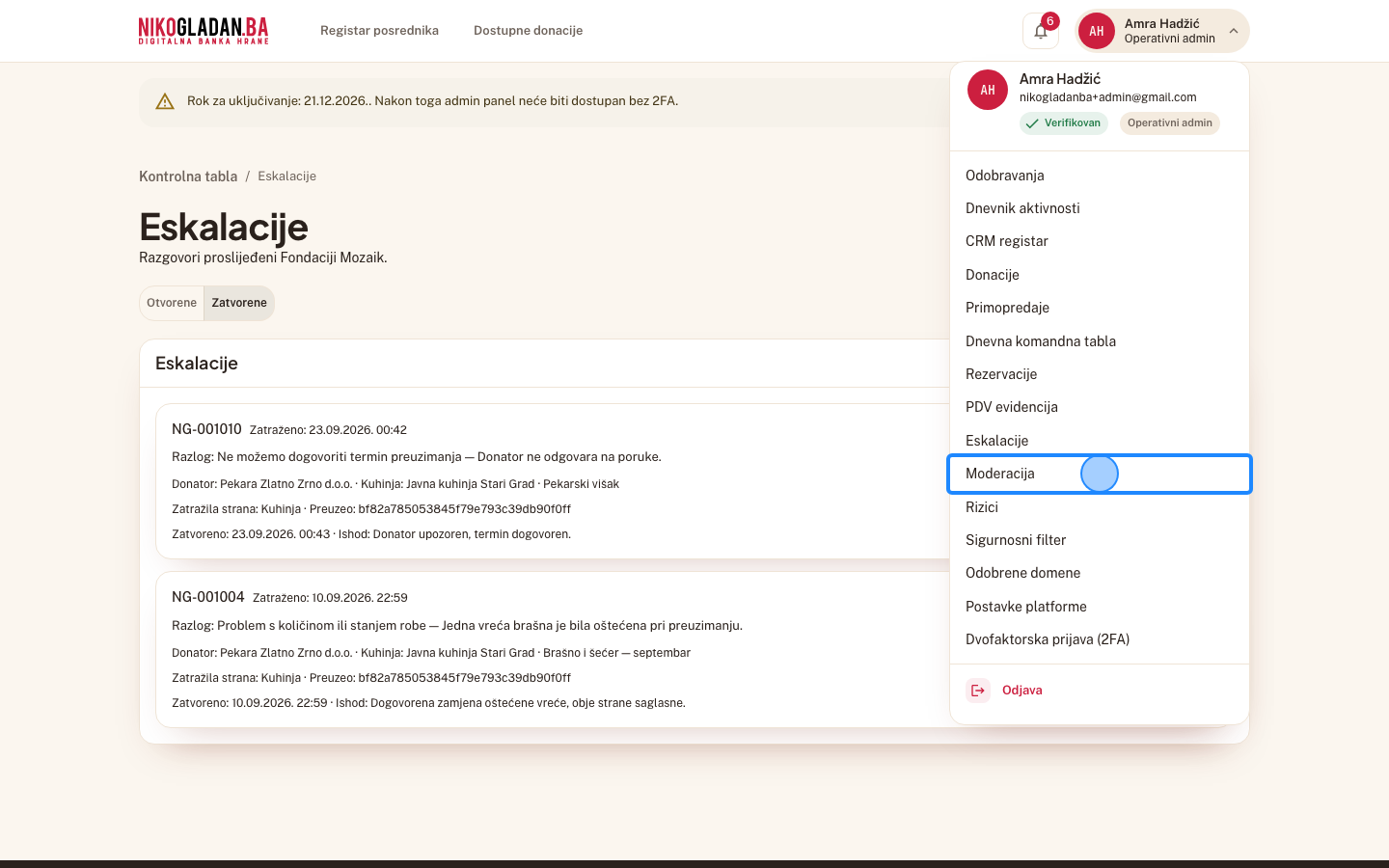 Korak 77: U meniju kliknite „Moderacija".