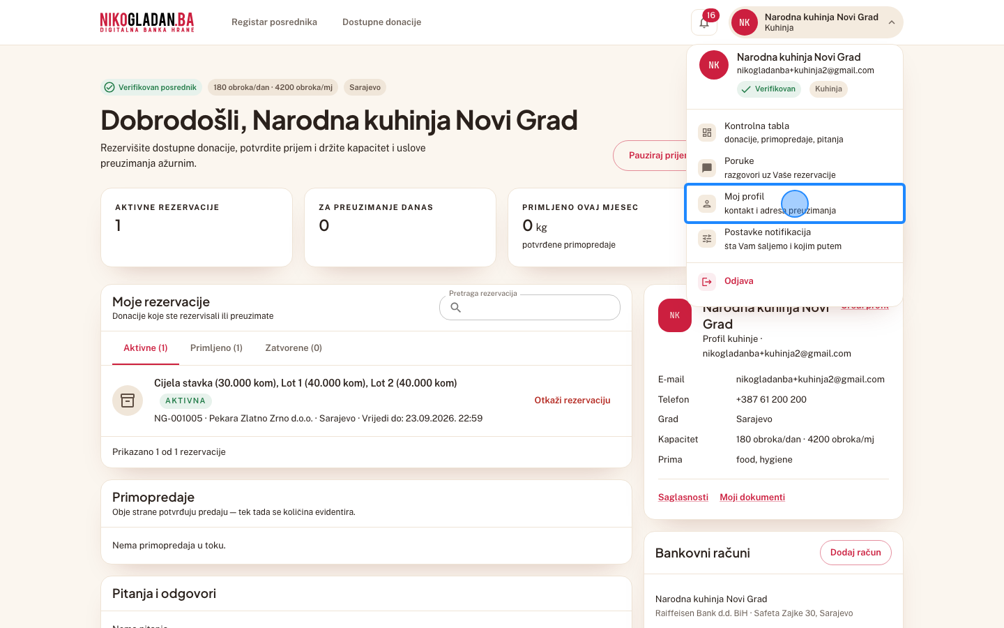 Korak 15: U meniju kliknite „Moj profil".