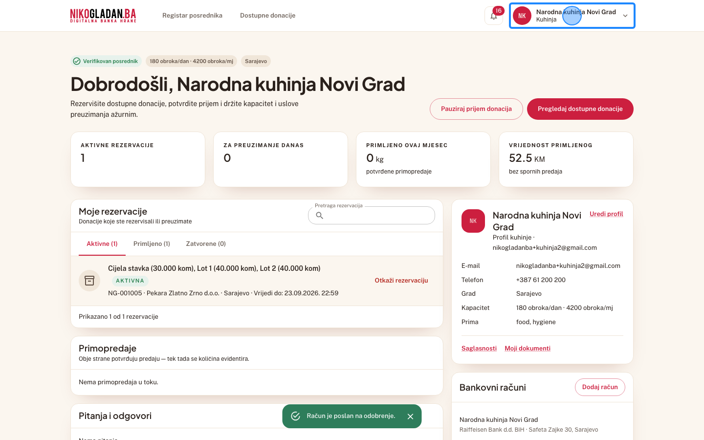 Korak 14: Kliknite ime kuhinje gore desno.