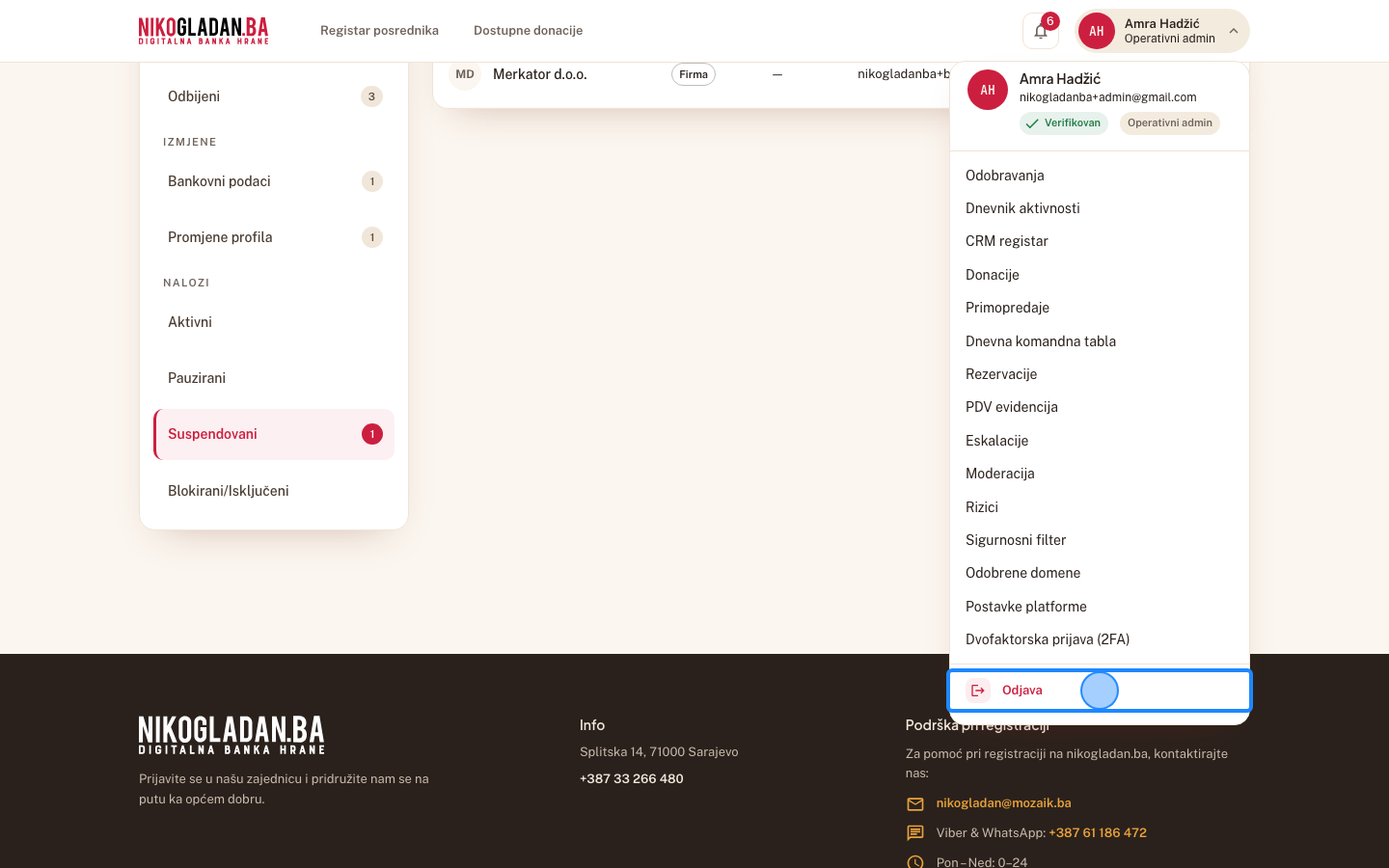 Korak 63: Kliknite „Odjava" na dnu korisničkog menija.