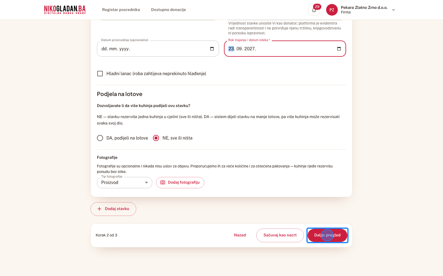 Korak 26: Kliknite „Dalje: pregled".
