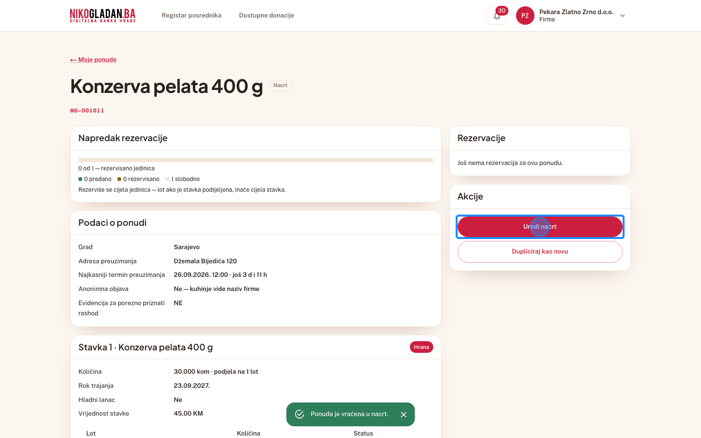 Korak 50: Kliknite „Uredi nacrt".