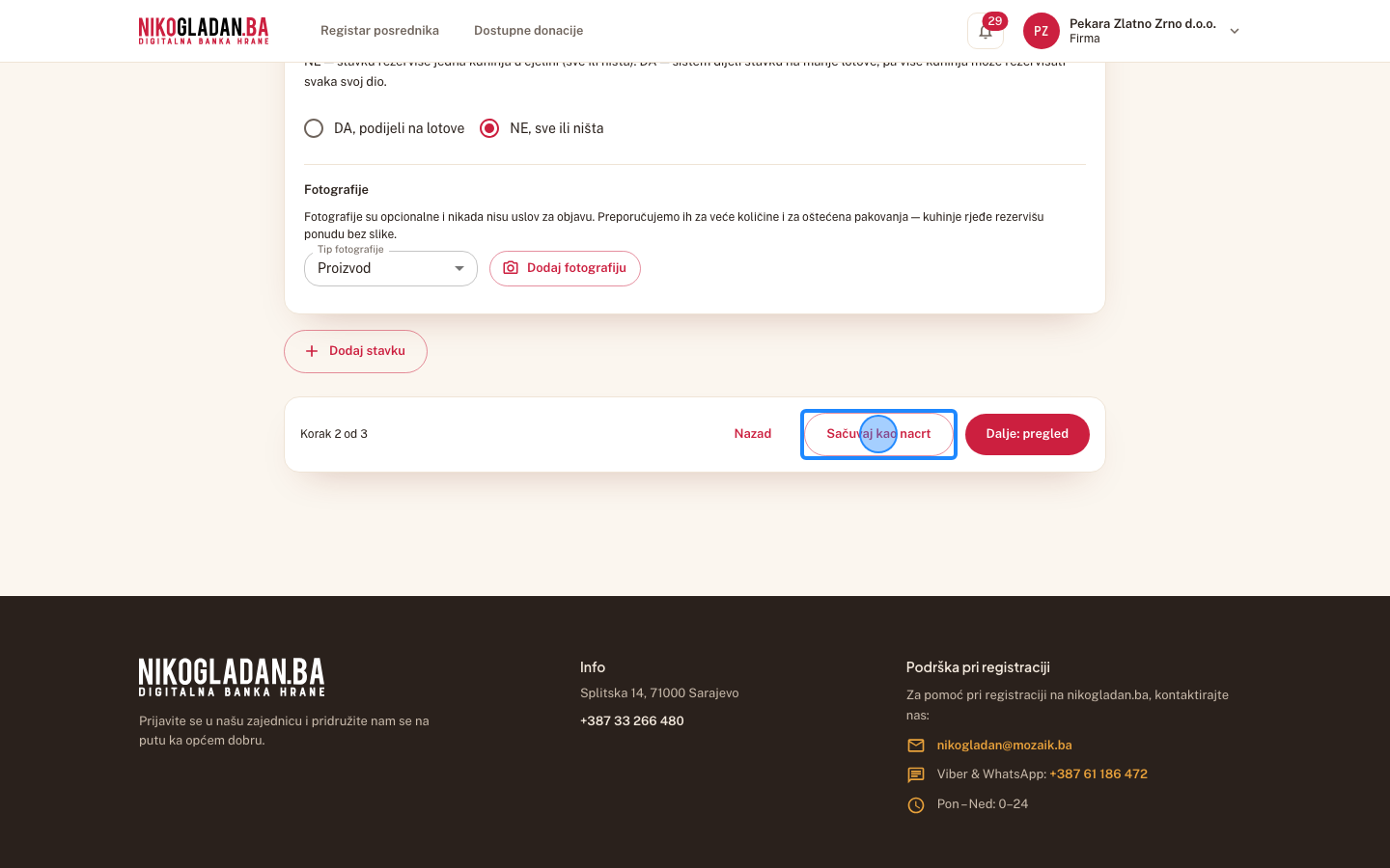 Korak 14: Kliknite „Sačuvaj kao nacrt".