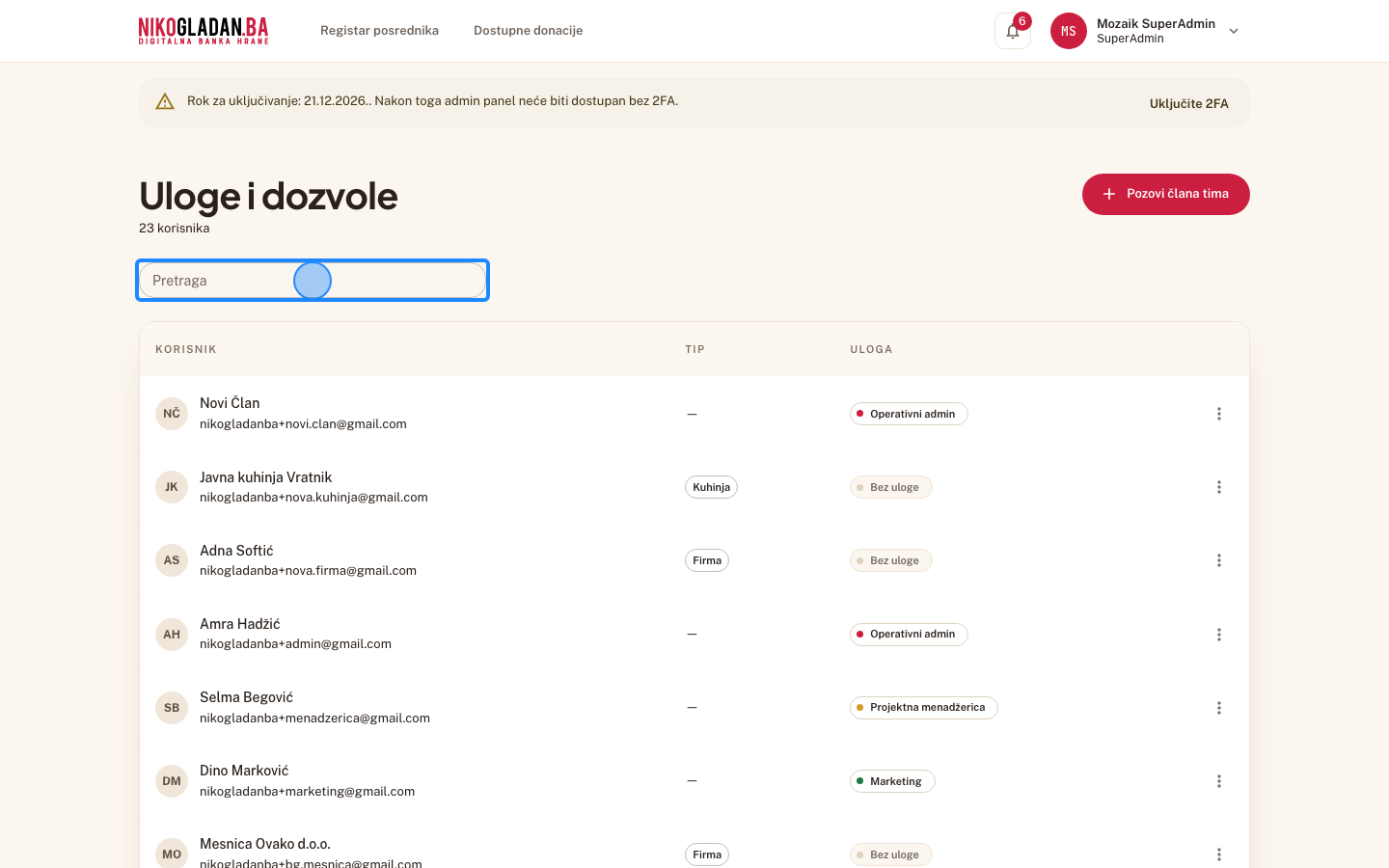 Korak 20: U polje „Pretraga" upišite „marketing".