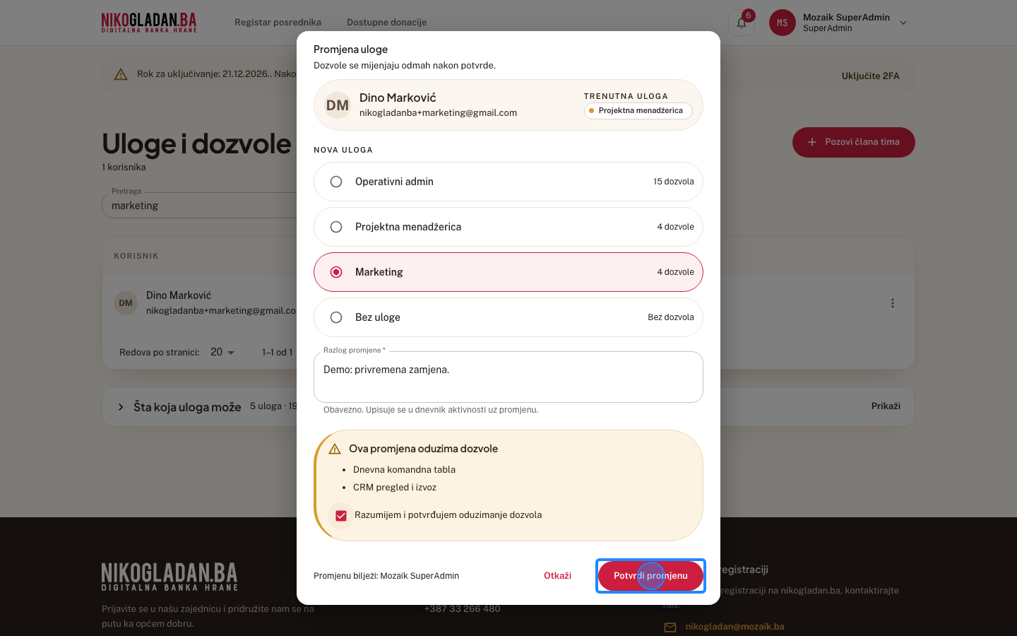 Korak 33: Kliknite „Potvrdi promjenu".