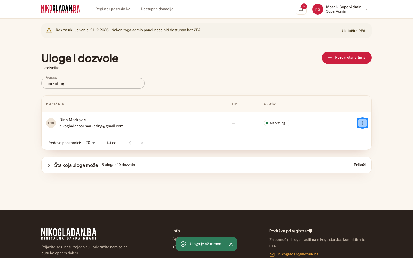 Korak 35: Još jednom otvorite meni „Više radnji" da vidite stavku „Resetujte 2FA" — ne klikati.