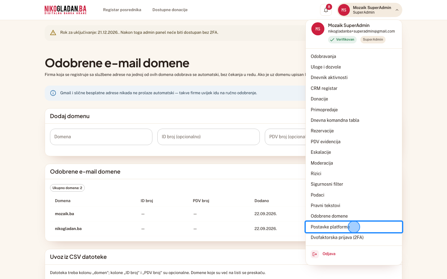 Korak 83: U meniju kliknite „Postavke platforme".