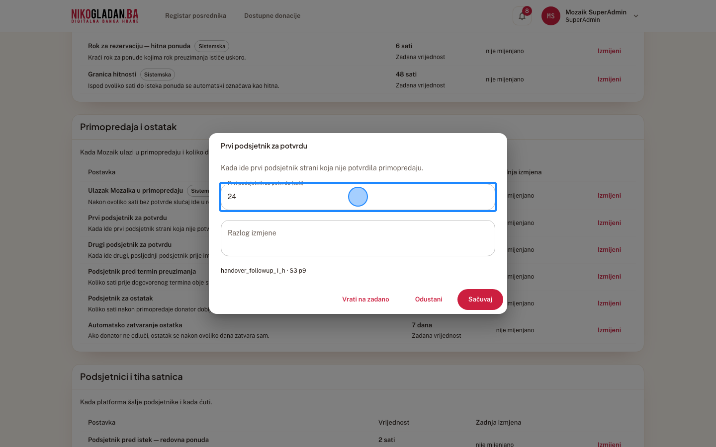 Korak 86: U dijalogu promijenite vrijednost na 12.