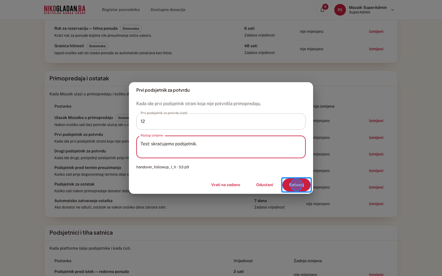 Korak 88: Kliknite „Sačuvaj".