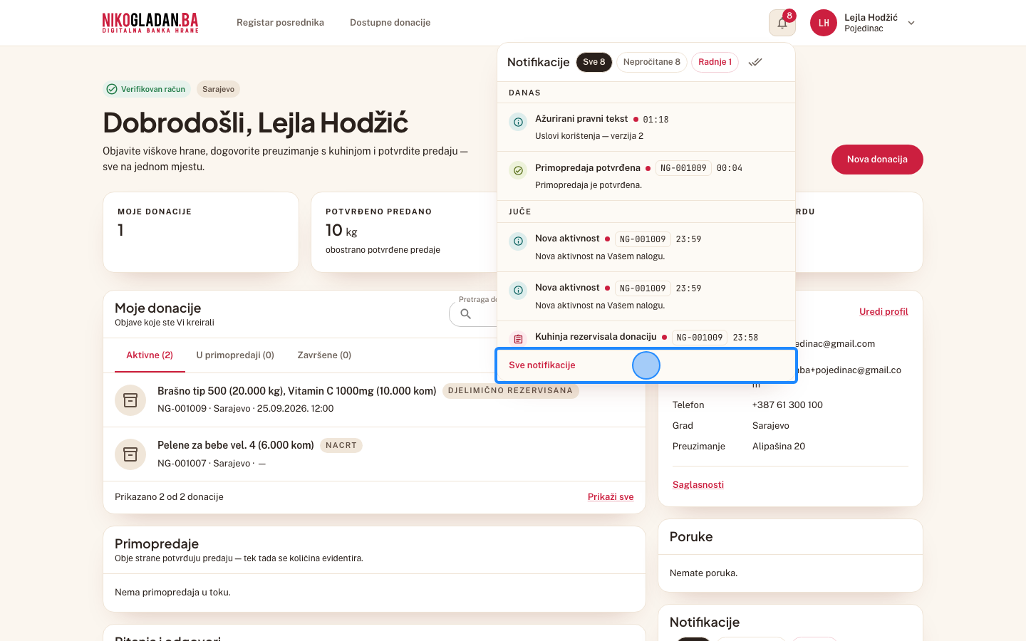 Korak 11: Kliknite „Sve notifikacije".