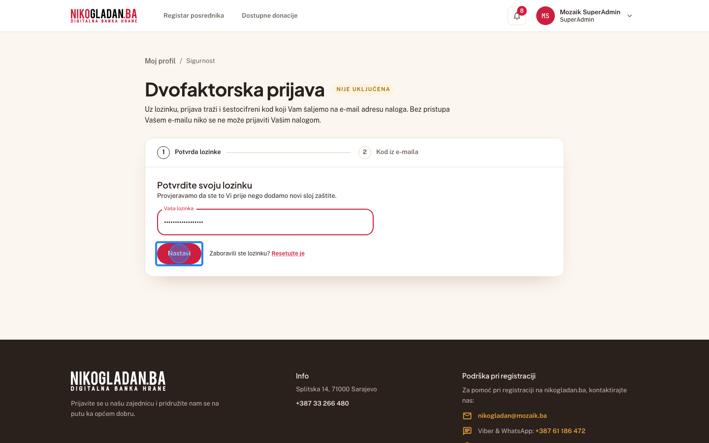 Korak 45: Kliknite „Nastavi".
