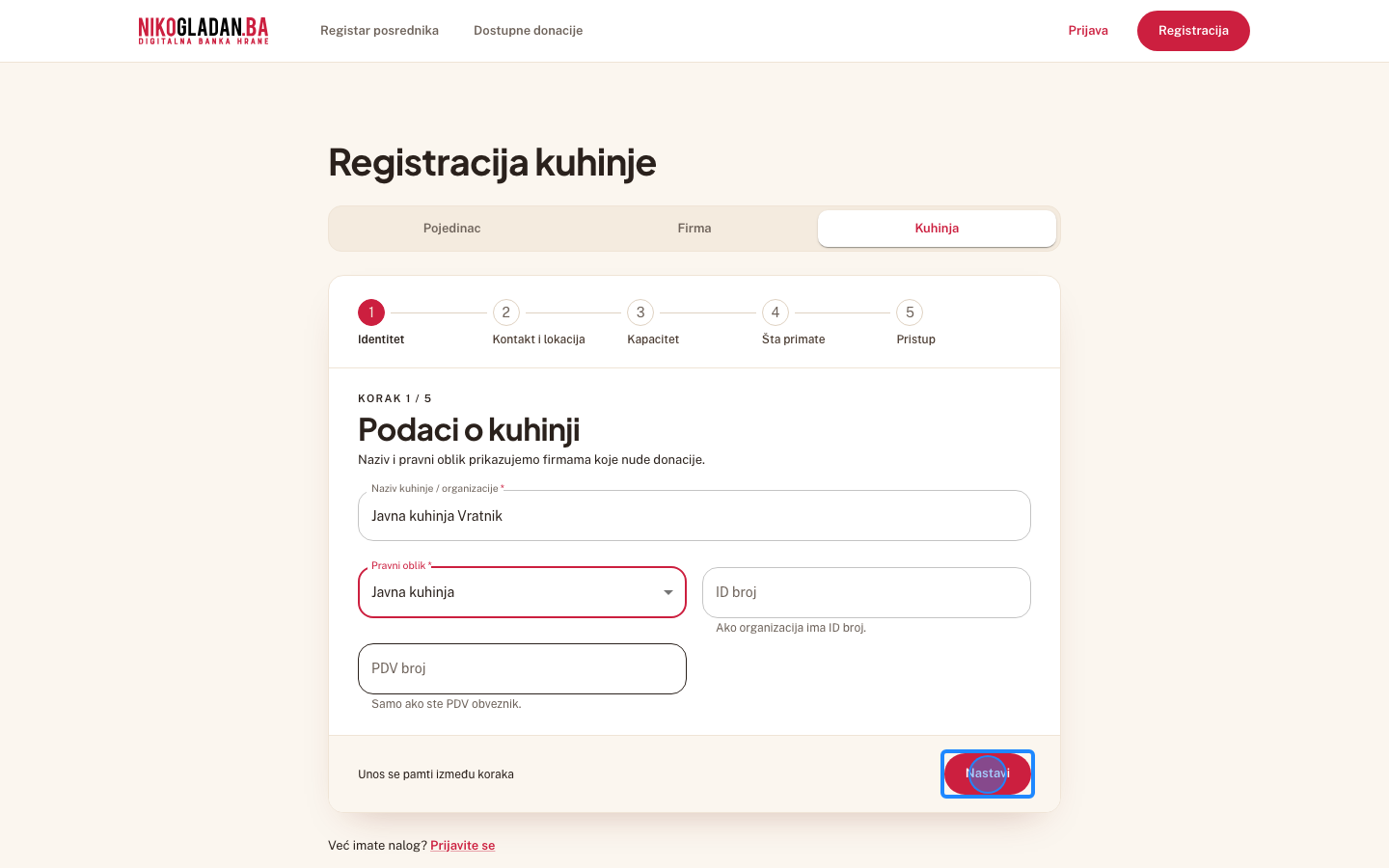 Korak 40: Kliknite „Nastavi".