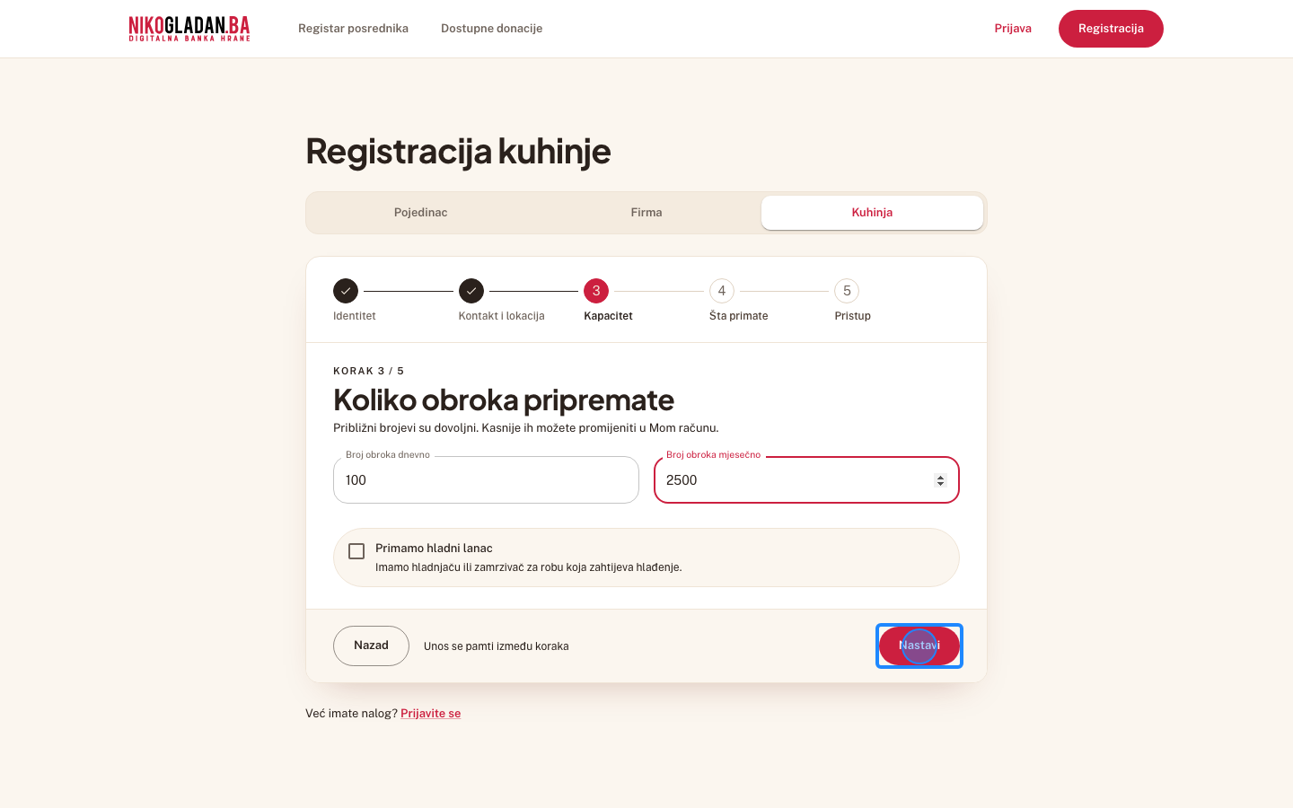 Korak 50: Kliknite „Nastavi".