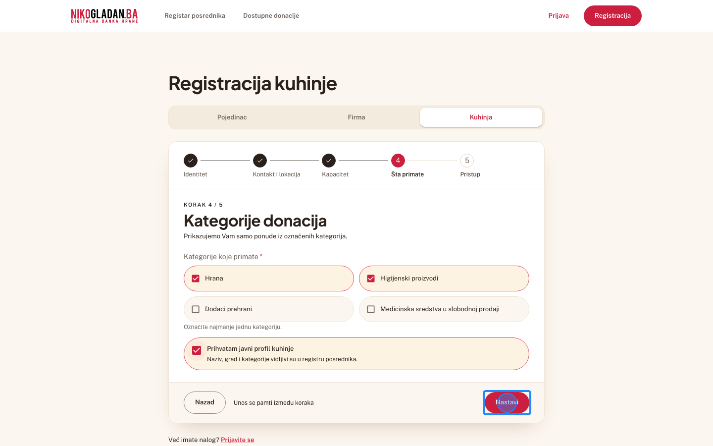 Korak 54: Kliknite „Nastavi".