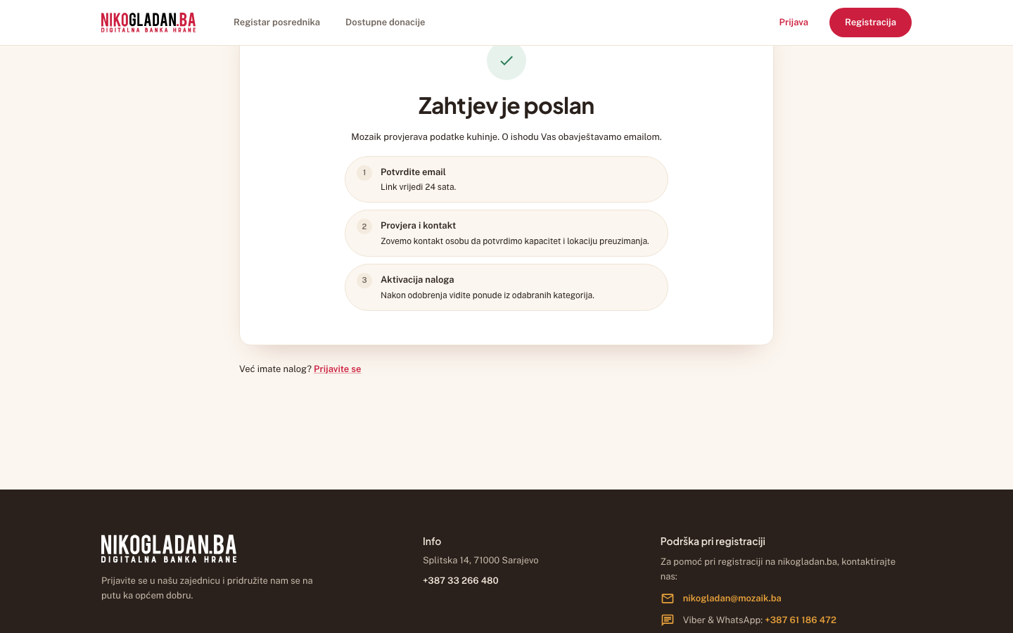 Korak 61: [Gmail] U inboxu nikogladanba@gmail.com otvorite email „Potvrdite svoju email adresu" (za nikogladanba+nova.kuhinja@gmail.com) i kliknite link za potvrdu.
