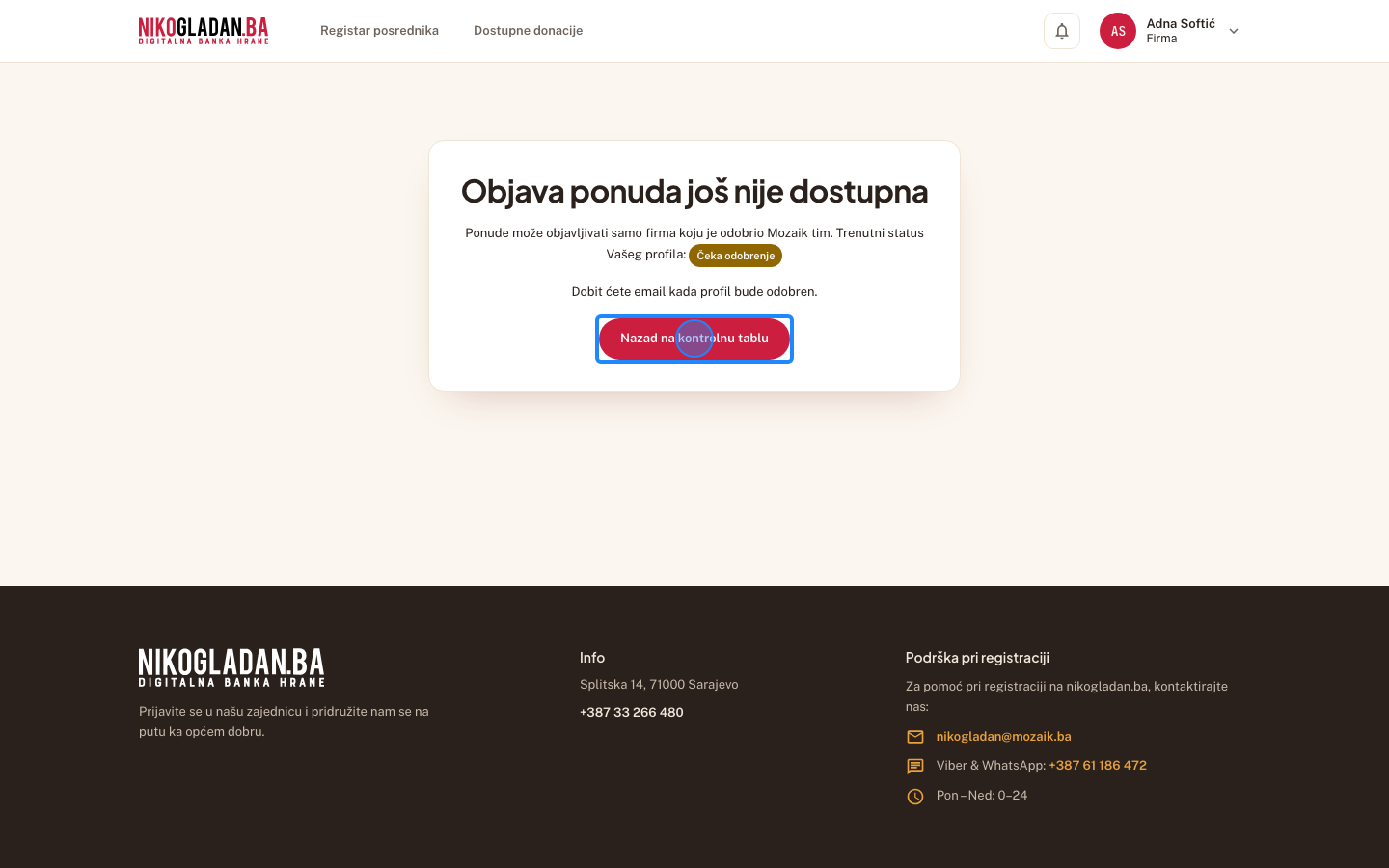 Korak 33: Kliknite „Nazad na kontrolnu tablu".