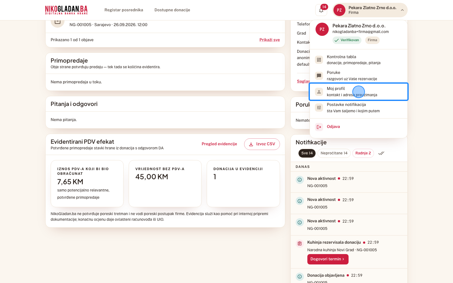 Korak 9: U meniju kliknite „Moj profil".
