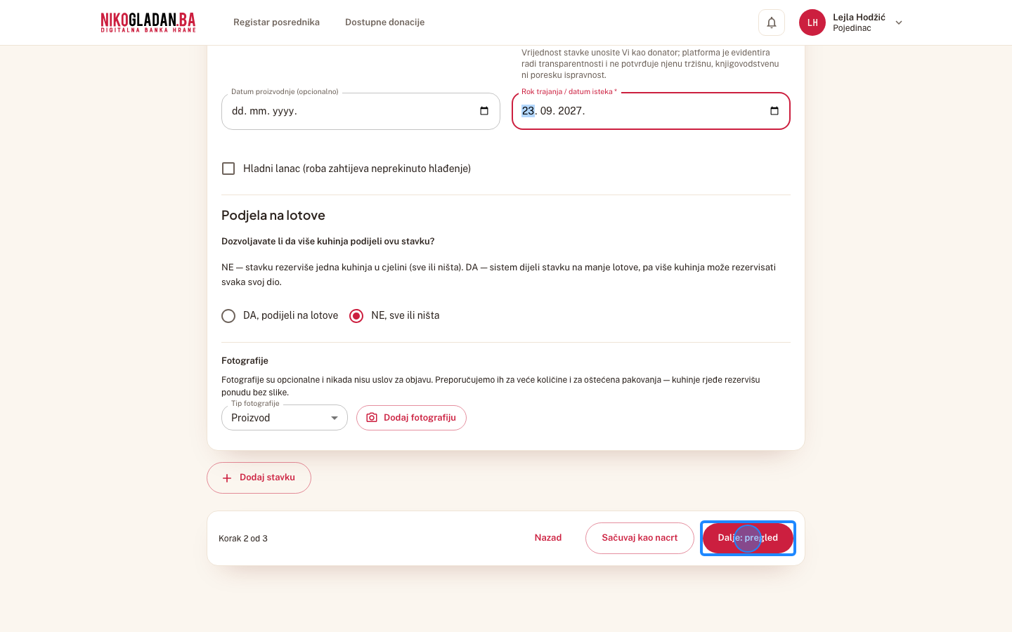 Korak 33: Kliknite „Dalje: pregled".