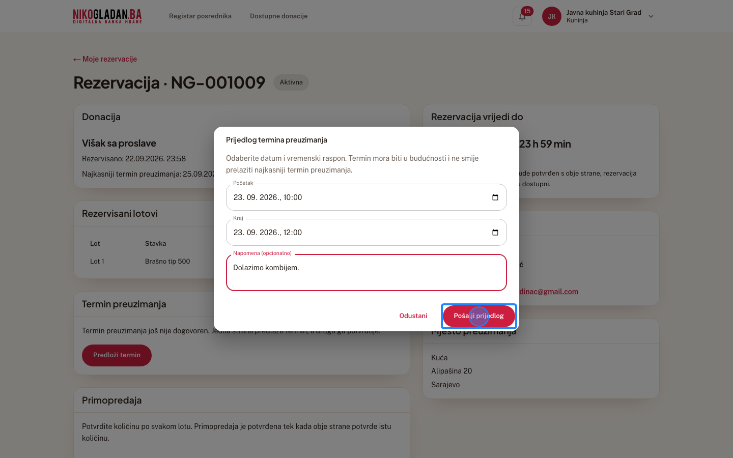 Korak 31: Kliknite „Pošalji prijedlog".