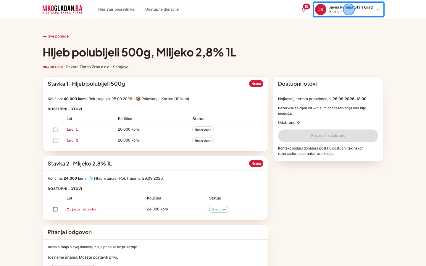 Korak 26: Kliknite ime kuhinje gore desno.