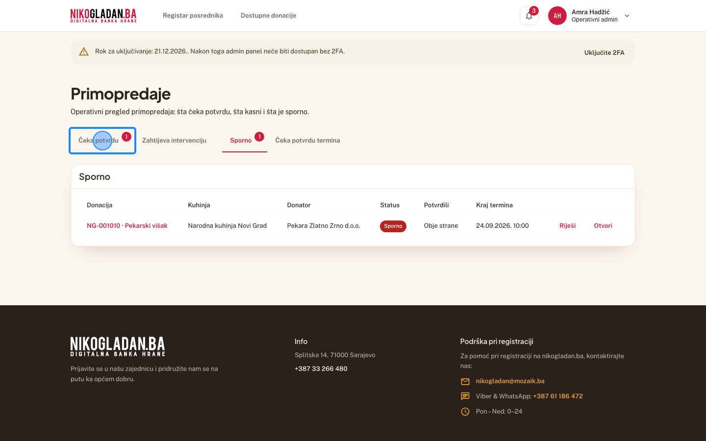 Korak 94: Kliknite tab „Čeka potvrdu".