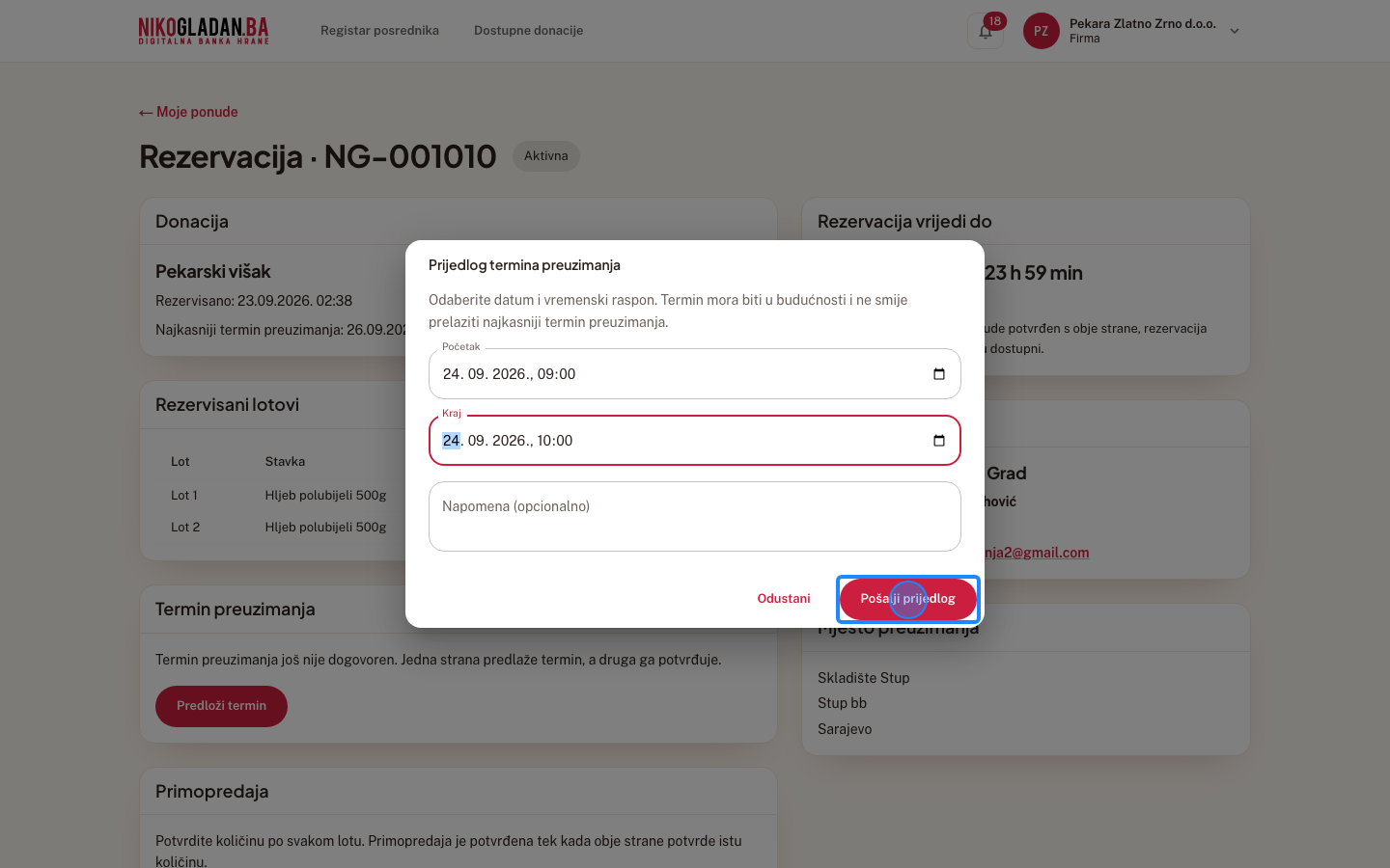 Korak 39: Kliknite „Pošalji prijedlog".